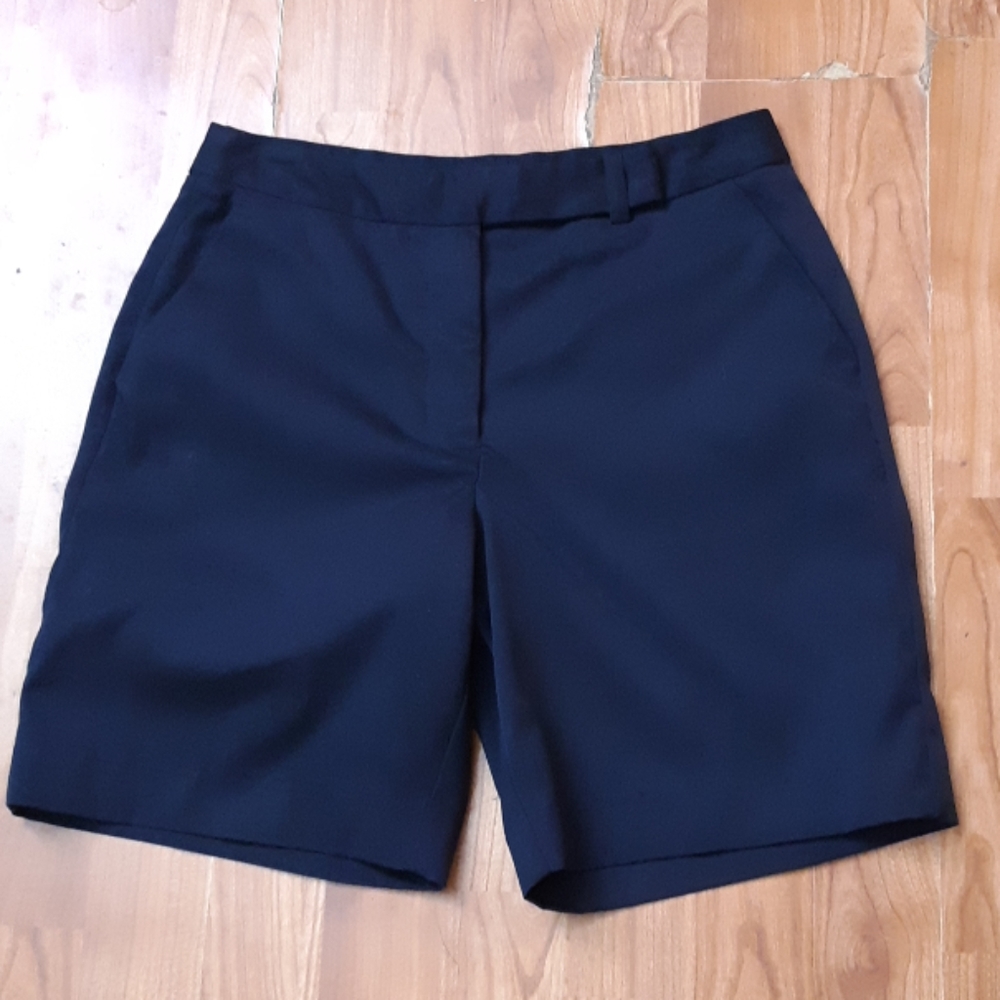 Womens Shorts Petite sz 6P Stretch Dark colored uniform Talbots B29